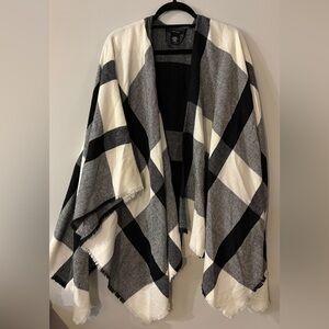 RW&CO Plaid Poncho